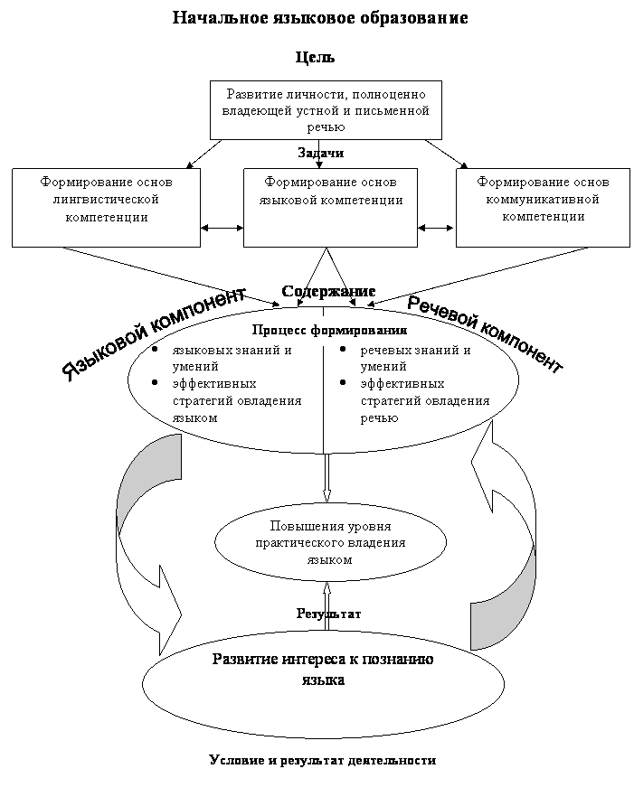 Система языкового образования схема