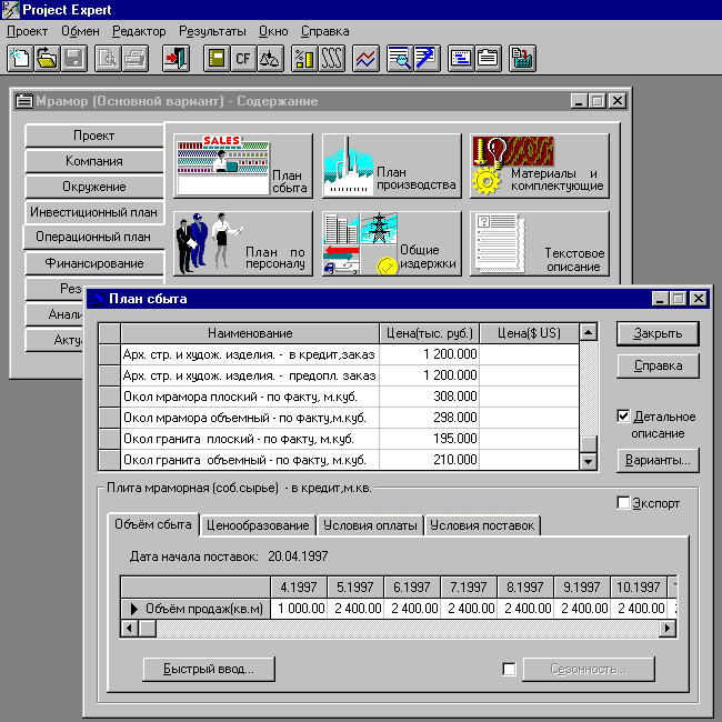 Инвестиционный проект программа. План сбыта Project Expert. Программный комплекс Project Expert.. Проджект эксперт план производства. Бизнес план Project Expert.