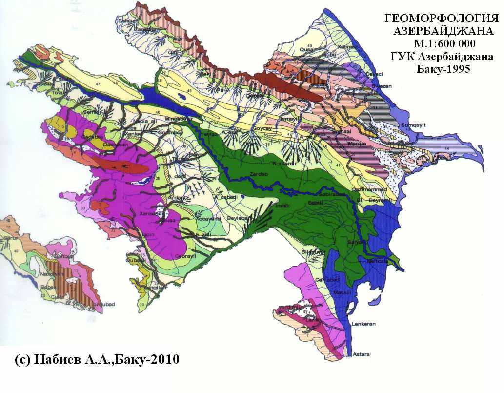 Геоморфология это. Геоморфологическая карта Азербайджана. Карта Азербайджана 2021. Геологическая карта Азербайджана. Тектоническая карта Азербайджана.