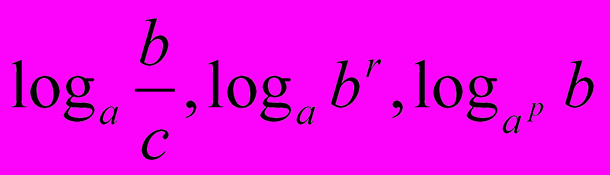 R log a b